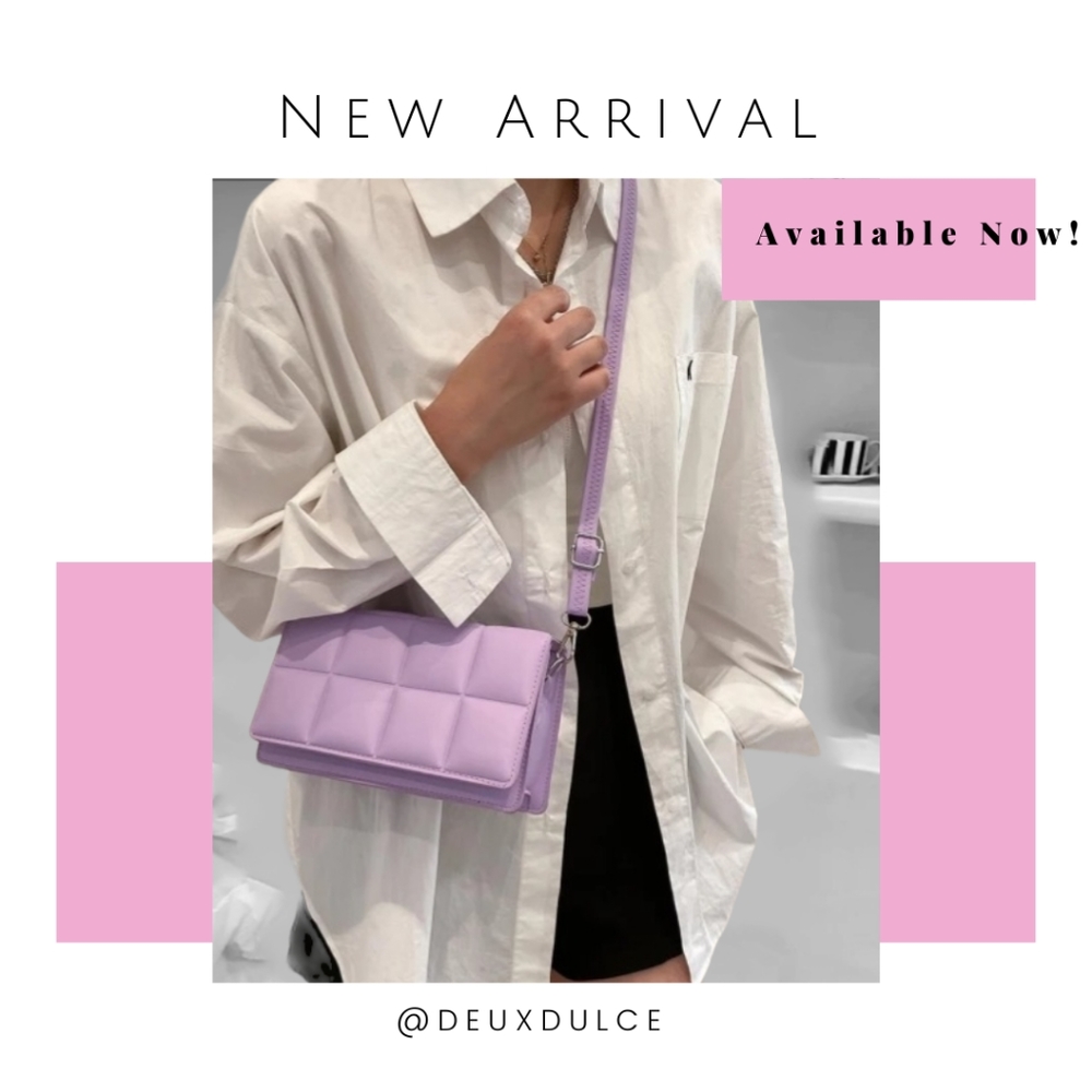 Quilted Lavender Crossbody Bag